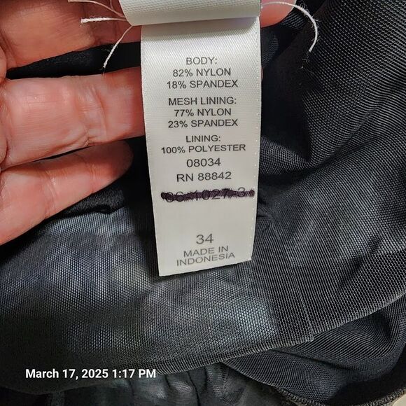 Swimsuits For All One Piece Swim Dress Sz 34 Black Floral Shelf Bra Swim Skirt - Picture 9 of 12